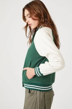 Fleece Varsity Bomber Jacket
