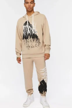 Fleece Wolf Graphic Joggers