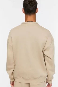 Flocked Still Going Graphic Half-Zip Pullover
