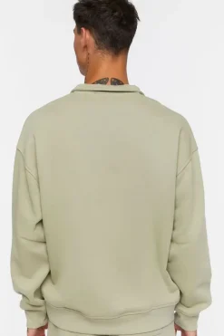 Flocked Still Going Graphic Half-Zip Pullover