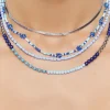 Floral Beaded Layered Necklace Set