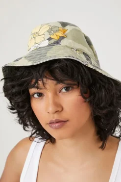 Floral Camo Print Bucket Hat