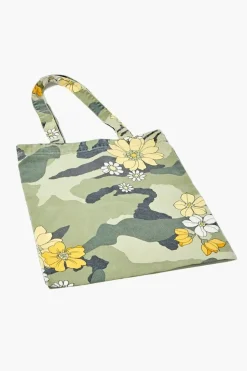 Floral Camo Print Tote Bag