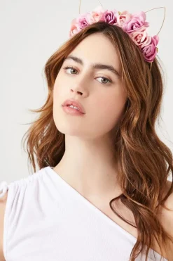 Floral Cat-Ear Headband