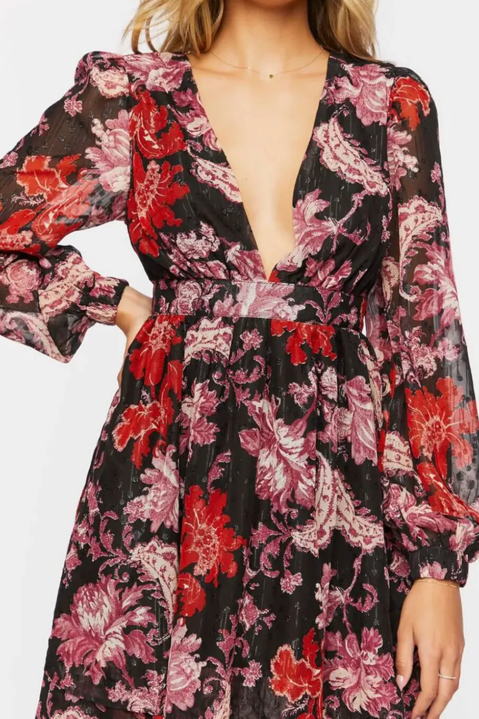 Floral Chiffon Maxi Dress