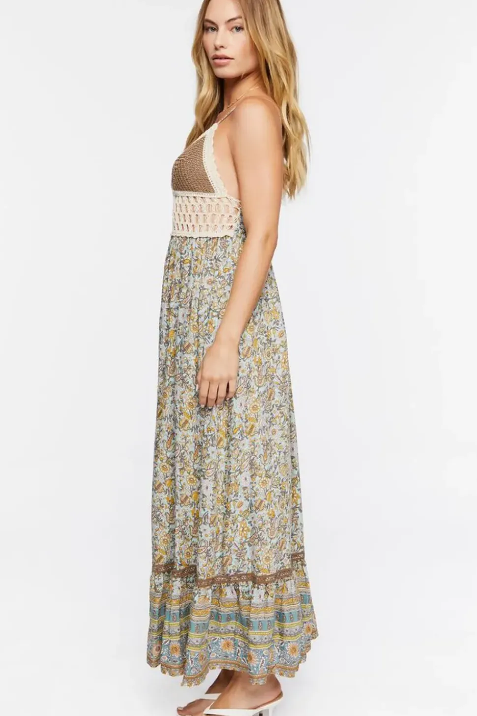 Floral Crochet Maxi Dress