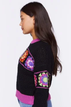 Floral Crochet Sweater