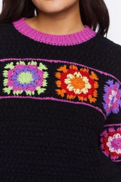 Floral Crochet Sweater