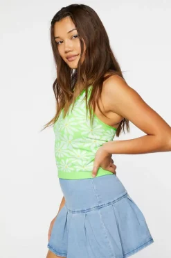 Floral Cropped Halter Top