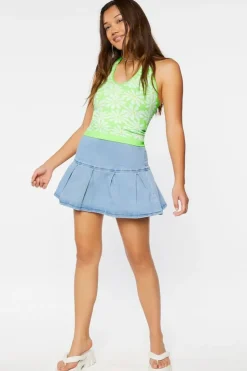Floral Cropped Halter Top