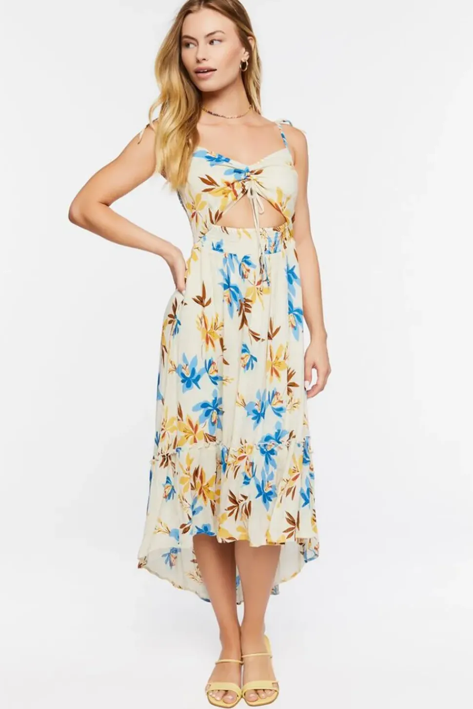 Floral Cutout Maxi Dress