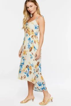 Floral Cutout Maxi Dress