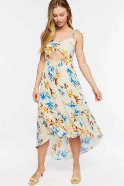 Floral Cutout Maxi Dress