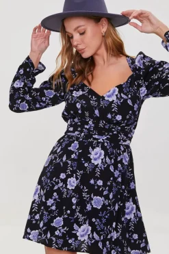 Floral Cutout Mini Dress