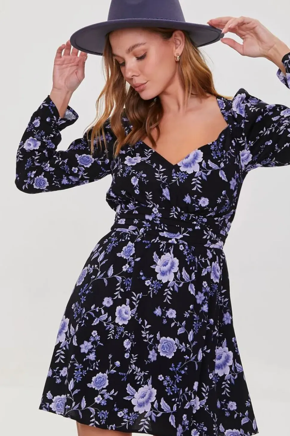 Floral Cutout Mini Dress