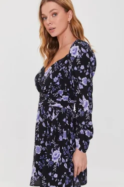 Floral Cutout Mini Dress
