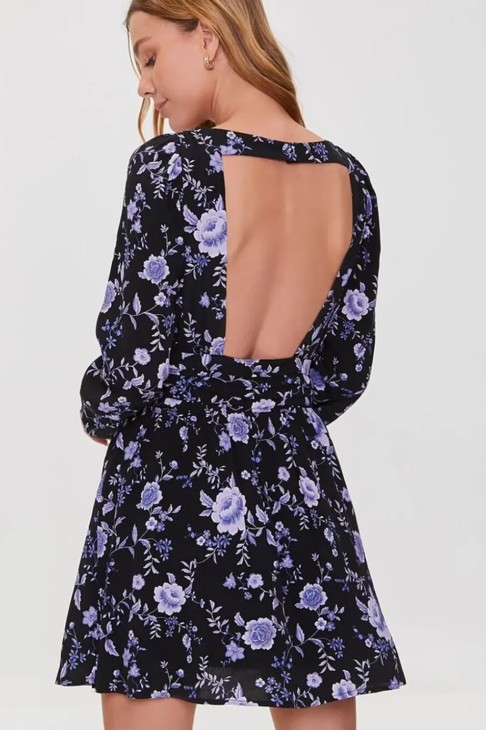 Floral Cutout Mini Dress