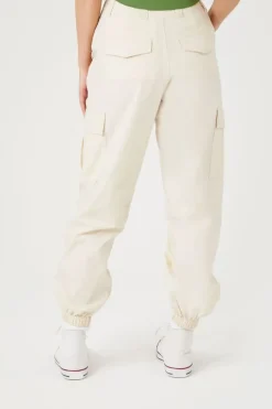 Floral Embroidered Cargo Joggers