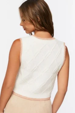 Floral Embroidered Sweater Vest
