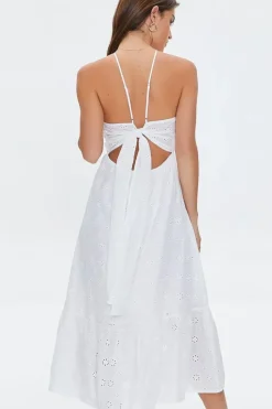 Floral Eyelet Midi Dress