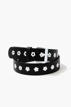 Floral Faux Leather Hip Belt
