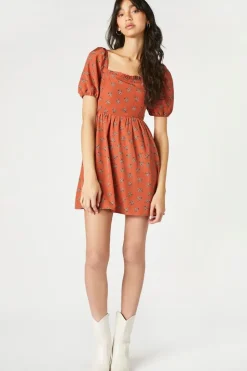 Floral Fit & Flare Mini Dress