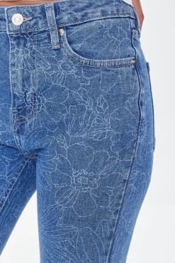 Floral Flare Jeans