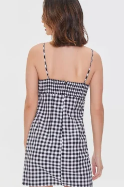 Floral Gingham Mini Dress