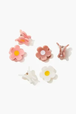Floral Hair Claw Clip Set