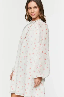 Floral Halter Chiffon Mini Dress