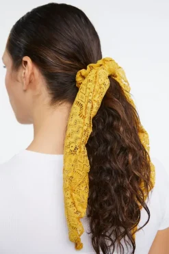 Floral Lace Bow Scrunchie