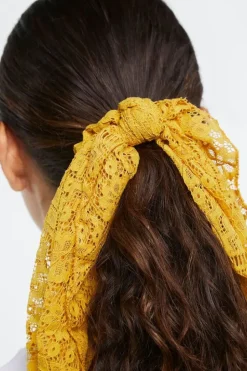 Floral Lace Bow Scrunchie