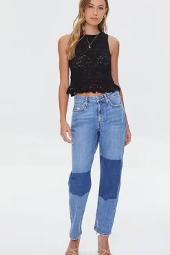 Floral Lace Scalloped Top
