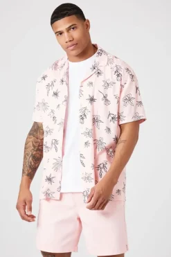 Floral Line Art Graphic Shirt