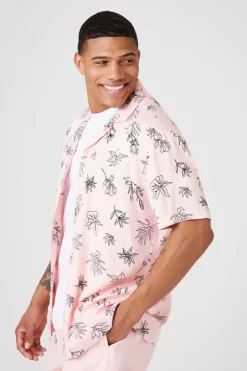 Floral Line Art Graphic Shirt