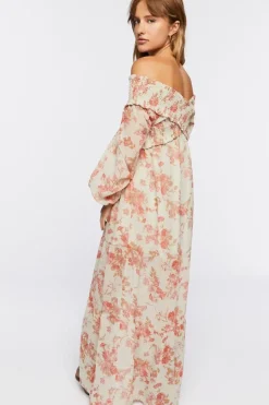 Floral Off-The-Shoulder Maxi Dress