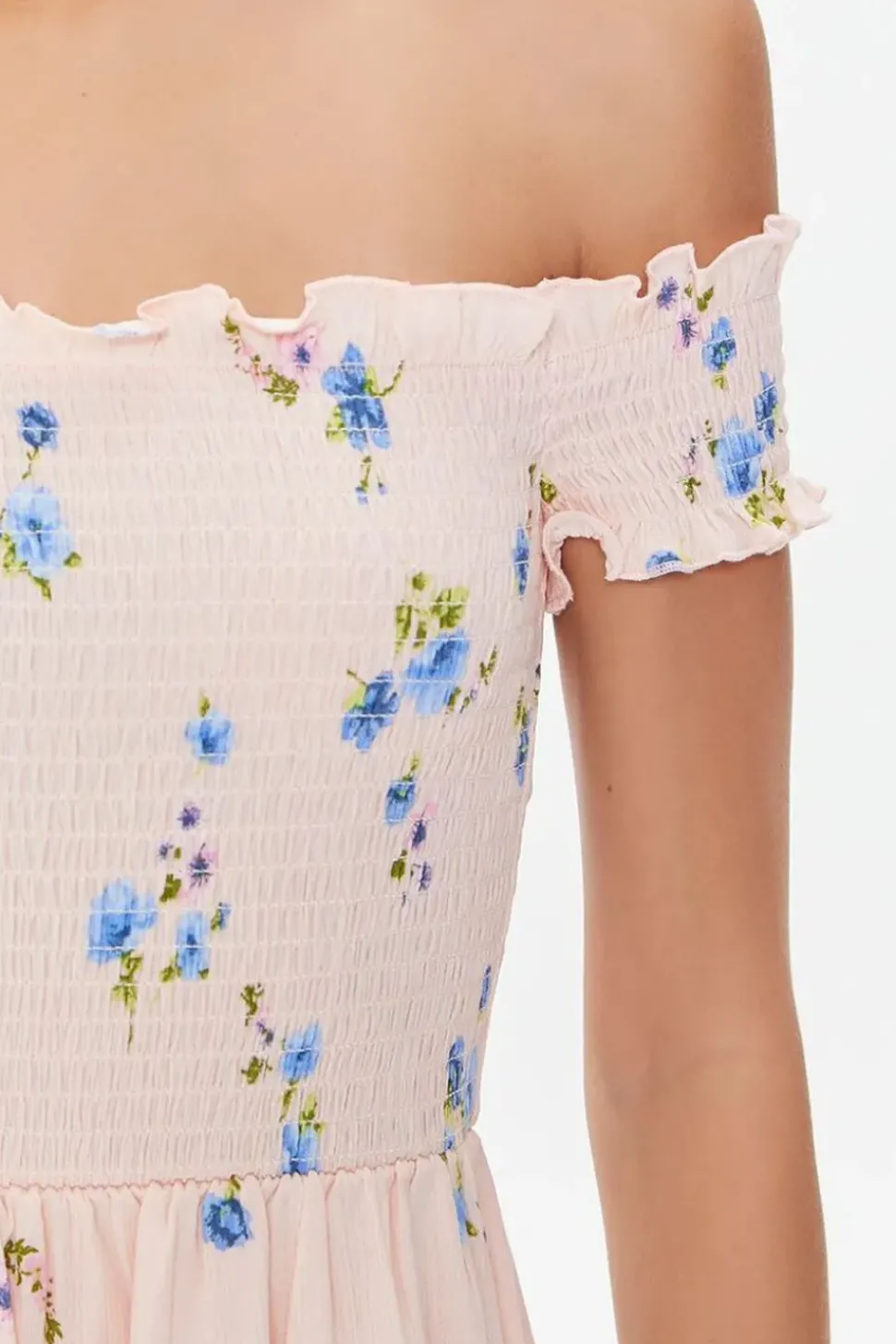 Floral Off-The-Shoulder Midi Dress