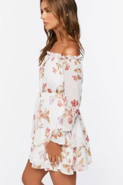 Floral Off-The-Shoulder Mini Dress