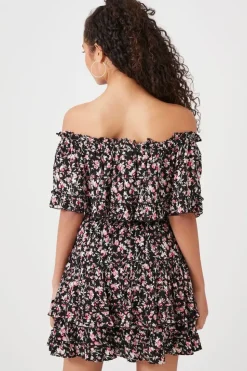 Floral Off-The-Shoulder Mini Dress