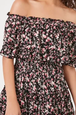 Floral Off-The-Shoulder Mini Dress