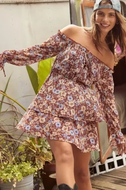 Floral Off-The-Shoulder Mini Dress