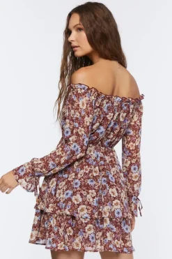 Floral Off-The-Shoulder Mini Dress