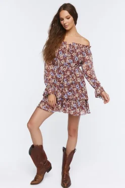 Floral Off-The-Shoulder Mini Dress