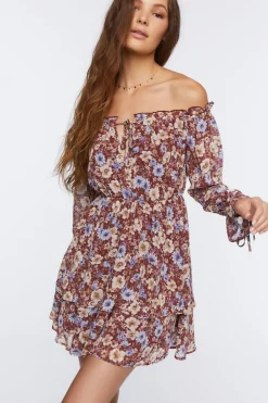 Floral Off-The-Shoulder Mini Dress
