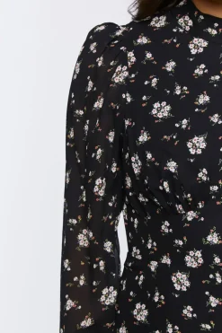 Floral Open-Back Midi Dress