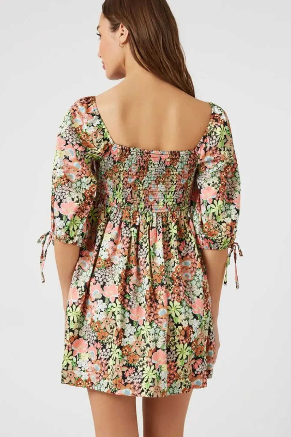 Floral Print Babydoll Dress