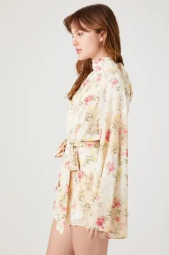 Floral Print Bell-Sleeve Romper