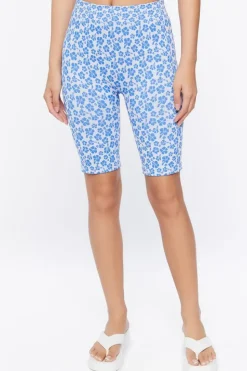 Floral Print Biker Shorts