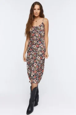 Floral Print Cami Midi Dress