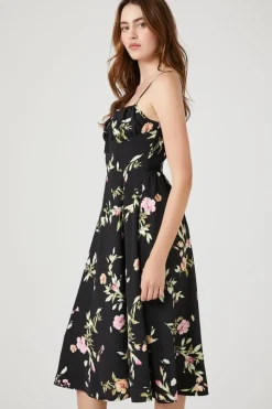 Floral Print Cami Midi Dress
